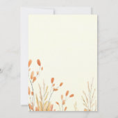 Waterverf Boho Rustic Pampas Grass Thanksgiving Kaart (Achterkant)