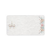 Waterverf BOHO Rustic Woodland Floral Blank Etiket (Voorkant)