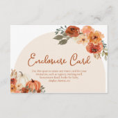 Waterverf Boho Rustieke Herfst Pompoen bruiloft Informatiekaartje (Voorkant)