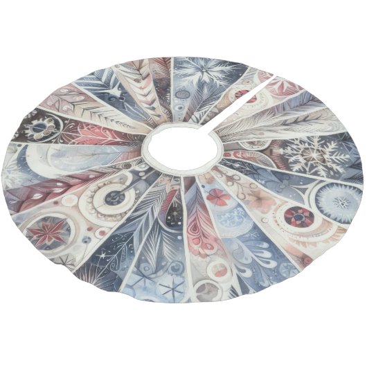 Waterverf Boho rustieke kerstvakantie Kerstboom Rok (Gekanteld)