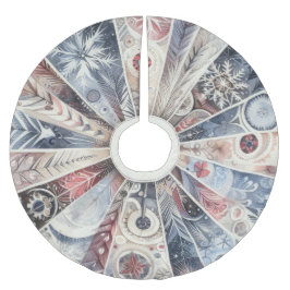 Waterverf Boho rustieke kerstvakantie Kerstboom Rok