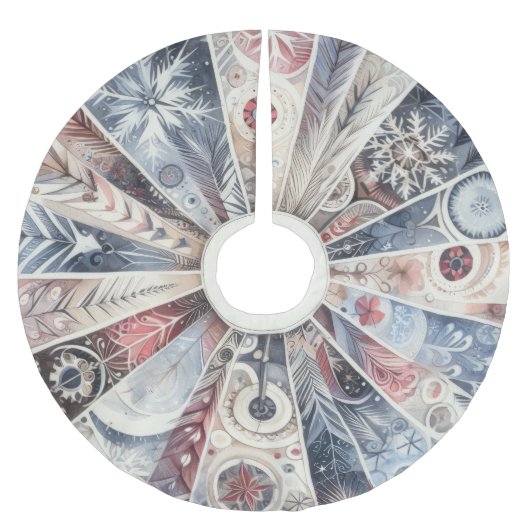 Waterverf Boho rustieke kerstvakantie Kerstboom Rok (Voorkant)