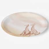 Waterverf Boho Safari Giraffe Papieren Bordje (Gekanteld)