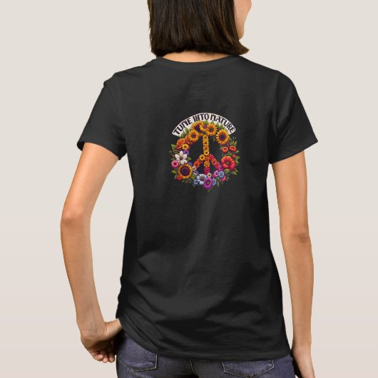 Waterverf boho stemt af op natuur t-shirt (Achterkant)