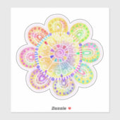 Waterverf Boho Style Large Sunflower Sticker (Vel)