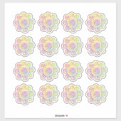 Waterverf Boho Style Sunflower Sticker (Vel)