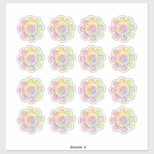 Waterverf Boho Style Sunflower Sticker