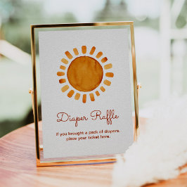 Waterverf Boho Sunshine Baby shower Poster