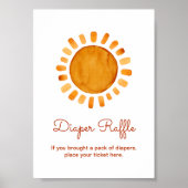 Waterverf Boho Sunshine Baby shower Poster (Voorkant)
