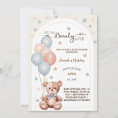 Waterverf Boho Teddy Bear Neutraal Baby shower Kaart (Voorkant)