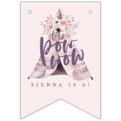 Waterverf boho teepee verjaardagsfeest vlaggetjes (Tweede vlag)