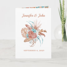 Waterverf Boho Terracotta Floral herfst Wedding