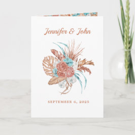 Waterverf Boho Terracotta Floral herfst Wedding