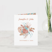 Waterverf Boho Terracotta Floral herfst Wedding (Voorkant)