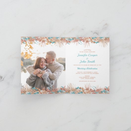 Waterverf Boho Terracotta Floral herfst Wedding (Binnen)