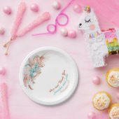 Waterverf Boho Terracotta Floral Wedding Paper Pl Papieren Bordje (Feest)