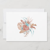 Waterverf Boho Terracotta Floral Wedding Save The Date (Achterkant)