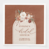 Waterverf Boho Terracotta Servetten Bruidsfeest (Voorkant)