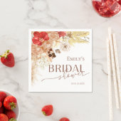 Waterverf Boho Terracotta Vrijgezellenfeest servet (Insitu)