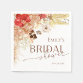 Waterverf Boho Terracotta Vrijgezellenfeest servet (Voorkant)