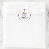 Waterverf Boho Tipi Tent Bruiloft Dank u Ronde Sticker (Tas)