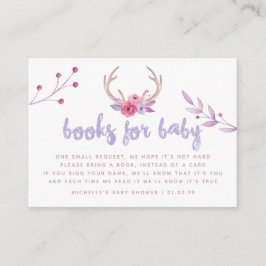 Waterverf Boho Tribal Baby shower Book Request Informatiekaartje