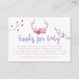 Waterverf Boho Tribal Baby shower Book Request Informatiekaartje