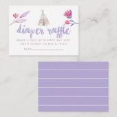 Waterverf Boho Tribal Baby shower Diaper Raffle Informatiekaartje (Voorkant / Achterkant)