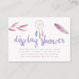 Waterverf Boho Tribal Baby shower Display Douche Informatiekaartje