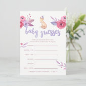 Waterverf Boho Tribal Baby shower Gissen Spel Kaart (Staand voorkant)