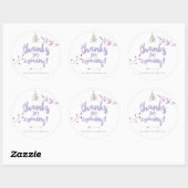 Waterverf Boho Tribal Floral Baby shower Ronde Sticker (Vel)