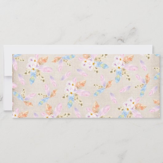 Waterverf Boho Tribal Wedding Rustic Teepee Kaart (Achterkant)