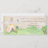Waterverf Boho Tribal Wedding Rustic Teepee Kaart (Voorkant)