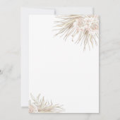 Waterverf Boho Tropical Wedding Invitation Kaart (Achterkant)