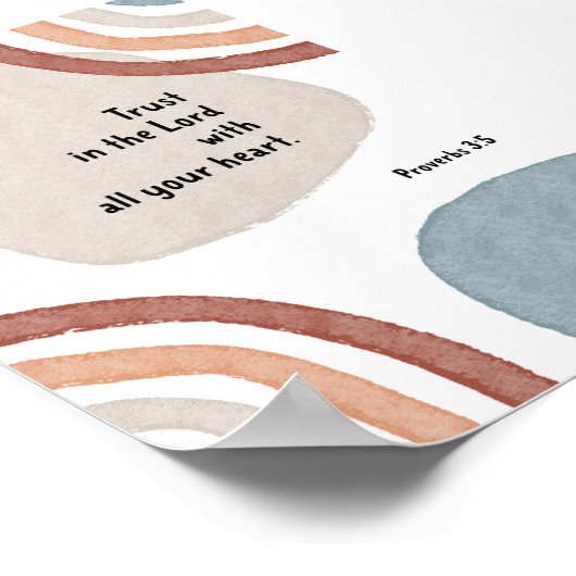 Waterverf Boho Trust in het Lord poster (Hoek)