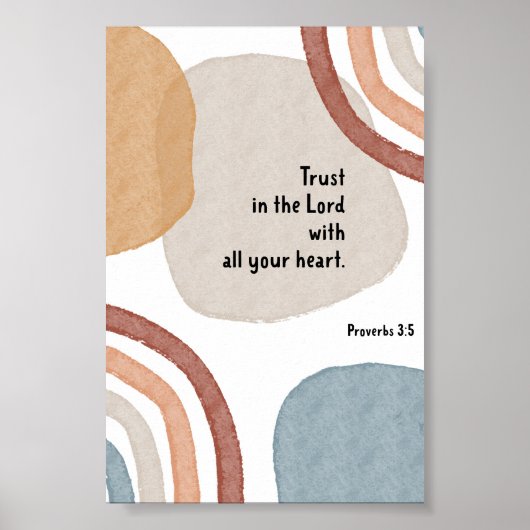 Waterverf Boho Trust in het Lord poster (Voorkant)
