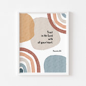 Waterverf Boho Trust in het Lord poster