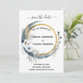 Waterverf Boho Wedding Save The Date (Staand voorkant)
