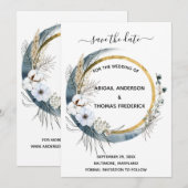 Waterverf Boho Wedding Save The Date (Voorkant / Achterkant)