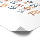 Waterverf Boho wees sterk en moedig poster (Hoek)