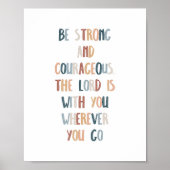 Waterverf Boho wees sterk en moedig poster (Voorkant)