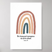 Waterverf Boho wees sterk en moedig poster (Voorkant)