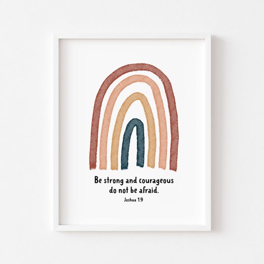 Waterverf Boho wees sterk en moedig poster