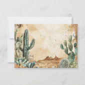 Waterverf Boho Western RSVP Kaartje (Achterkant)