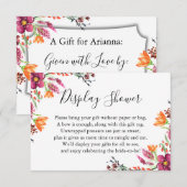 Waterverf Boho Wild Flowers Display Vrijgezellenfe Informatiekaartje (Voorkant / Achterkant)