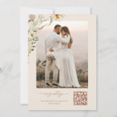 Waterverf Boho Wildbloemen Vrijgezellenfeest Invit Kaart (Achterkant)