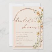 Waterverf Boho Wildbloemen Vrijgezellenfeest Kaart (Voorkant)