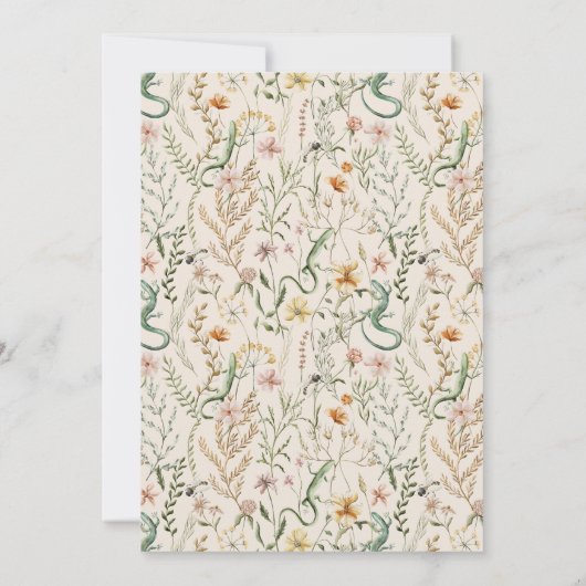 Waterverf Boho Wildbloemen Vrijgezellenfeest Kaart (Achterkant)