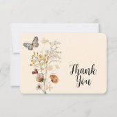 Waterverf Boho Wildflower Hartelijk dank Bedankkaart (Voorkant)