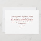 Waterverf Boho Wildflower Thema Happy Wedding Day Kaart (Achterkant)